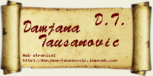 Damjana Taušanović vizit kartica